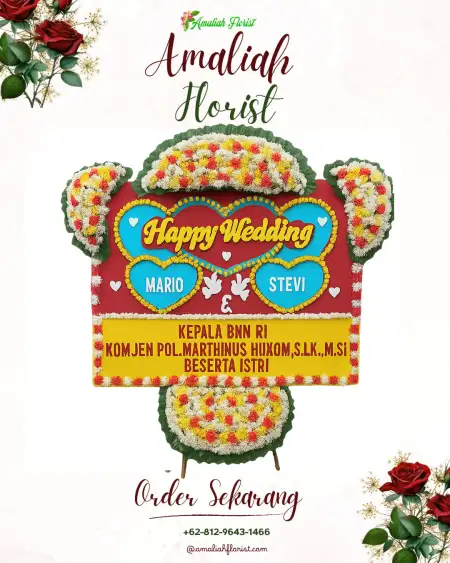 Papan Bunga Pernikahan Ngening